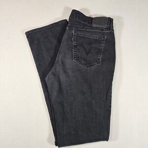 Levi's 505 Jeans Womens Straight Fit Size 30 Black Denim